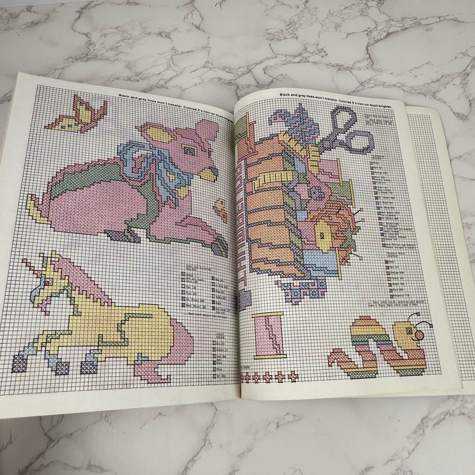 Iron On Embroidery Transfers Cross Stitch Book Variety 1981 Craftways CS4 Color