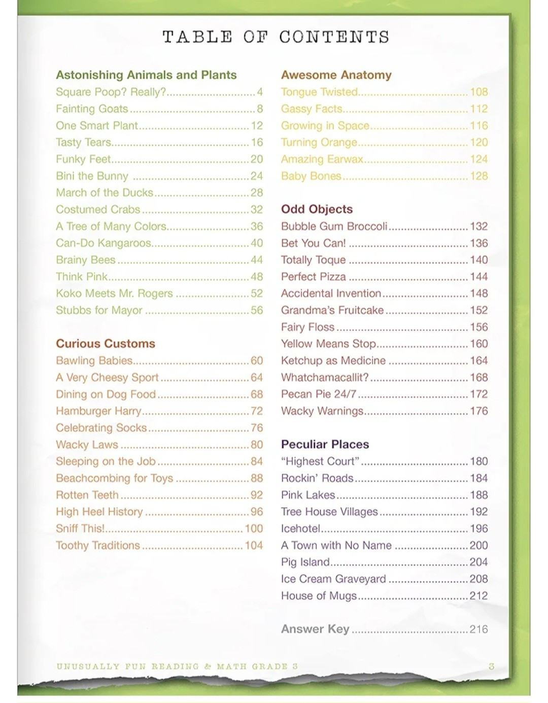 Unusually Fun Reading & Math Grade 3 Seriously Fun Topics to Teach Skills