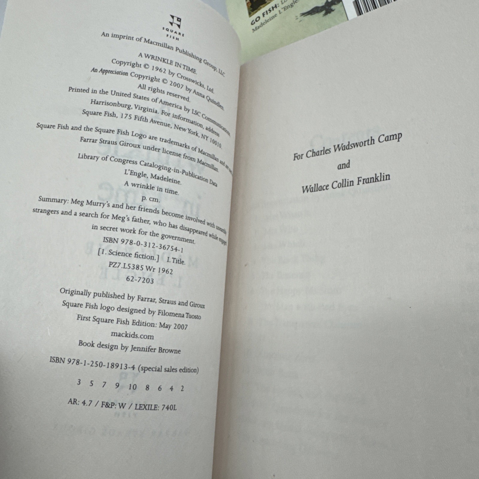 INCOMPLETE The Wrinkle in Time Set books No Journal