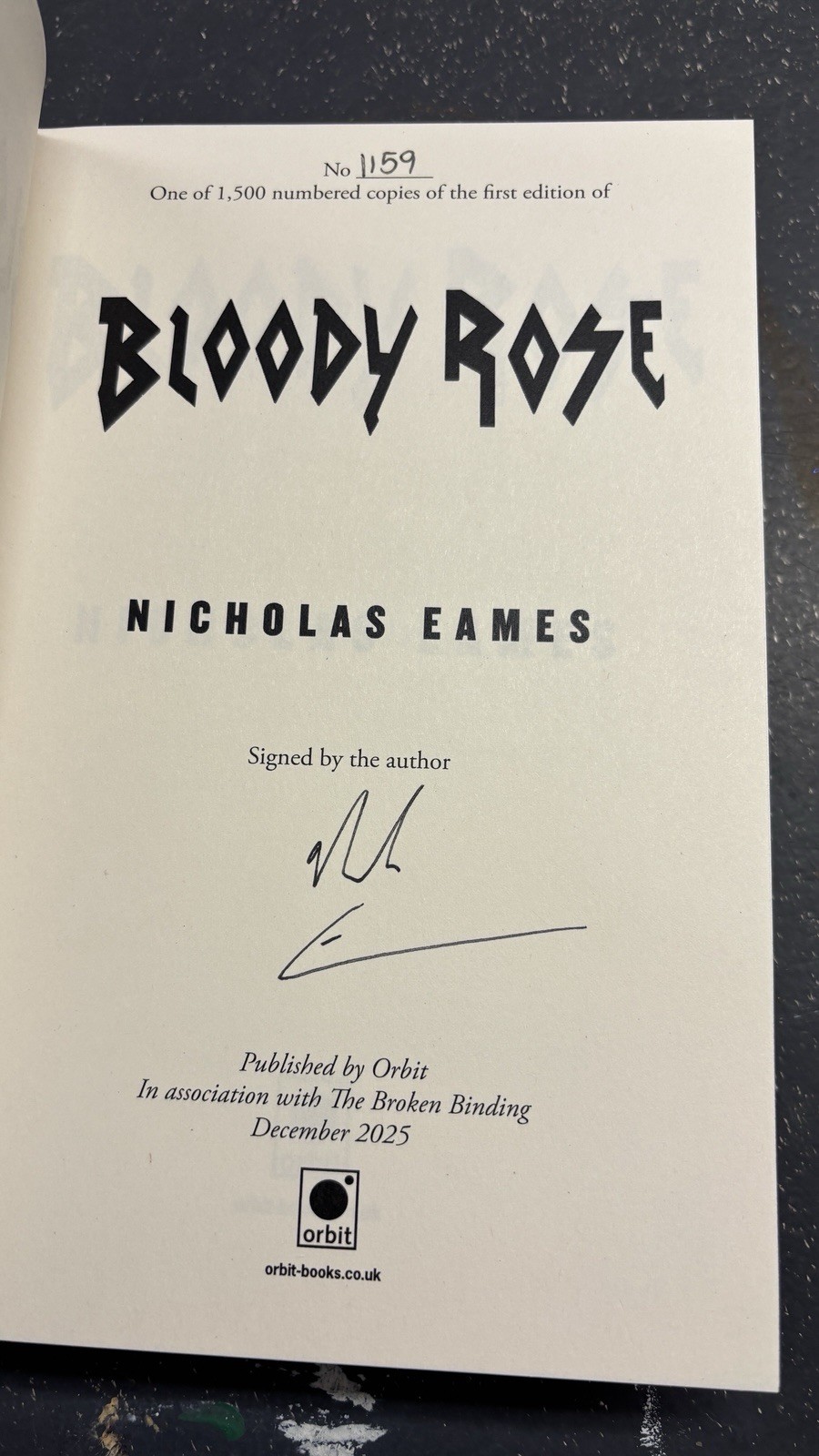 Broken Binding – Kings Of The Wyld, Bloody Rose Nicholas Eames – Tier 1 SIGNED