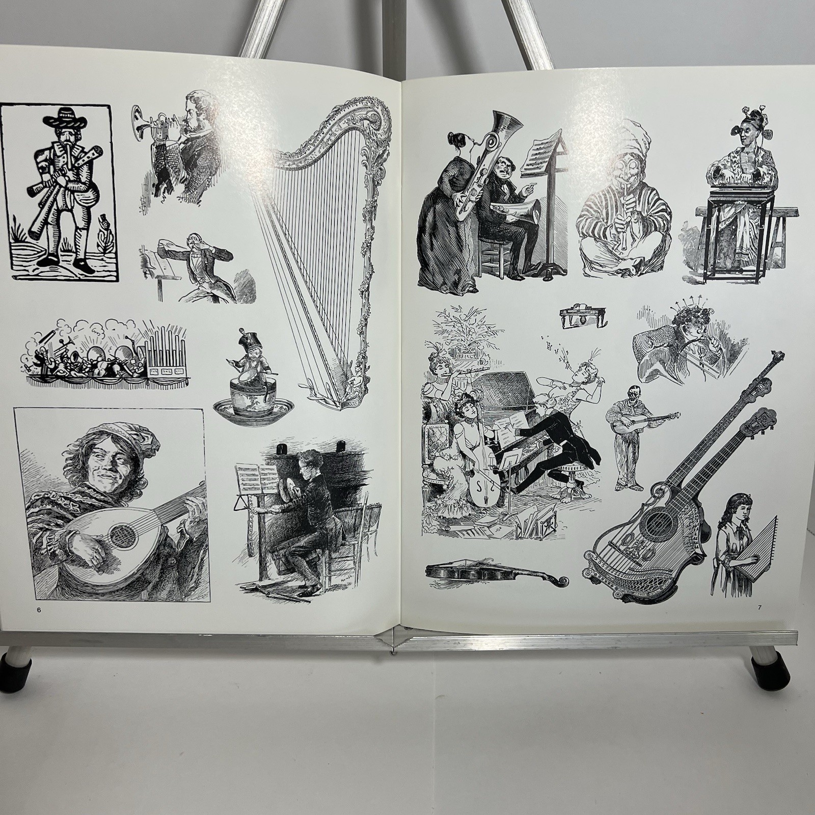 NEW Vintage Dover Ready-to-Use Old-Fashioned MUSIC Illustrations Clipart Book 90
