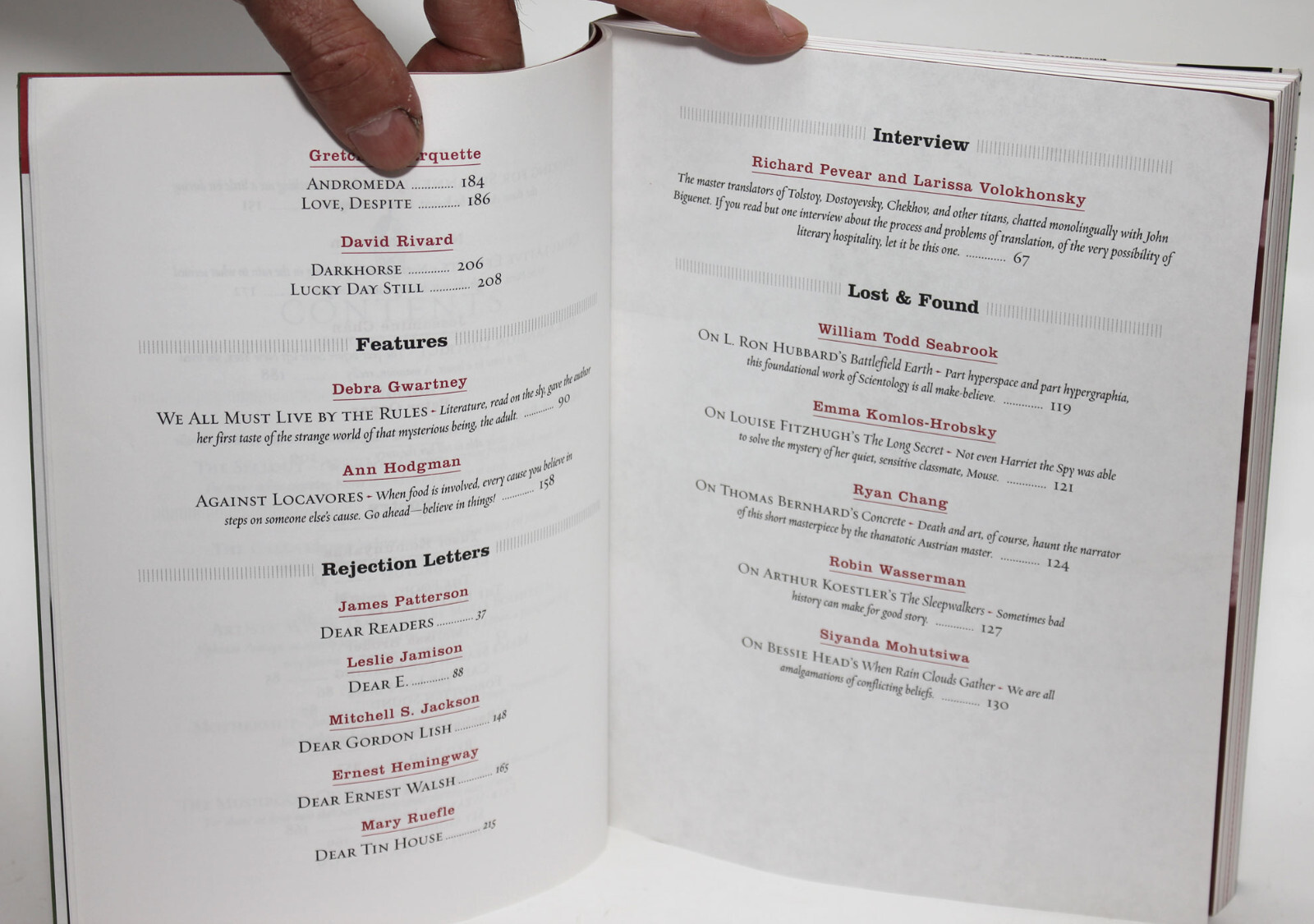 TIN HOUSE 63: REJECTION Volume 16, Number 3 Spring 2015 Magazine Hemingway
