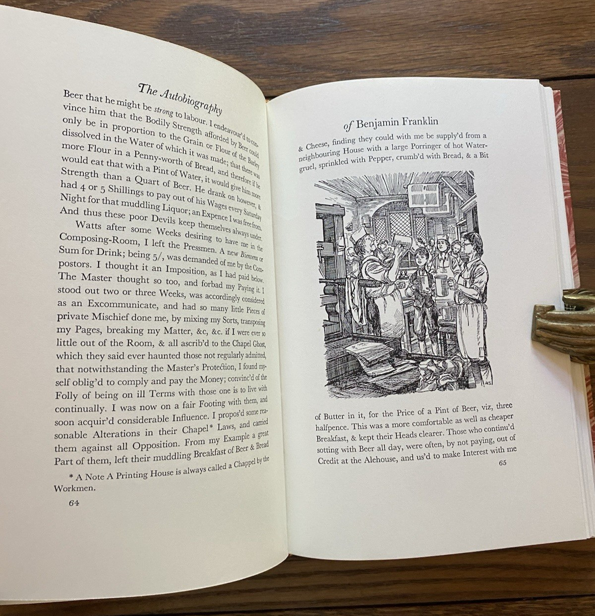 Autobiography of Benjamin Franklin 1951 from Manuscripts HC SC Sandglass Heritag