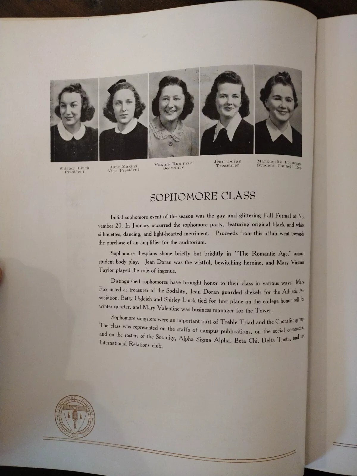 3 Yearbooks – 1939 1940 1941 MARYLHURST COLLEGE (Marylhurst, OR) VG