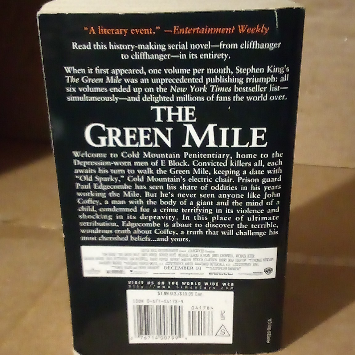 Stephen King The Green Mile Complete Serial Novel PB Pocket Books 1996 Illus