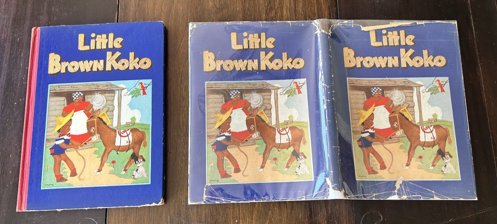 Little Brown Koko 1940 Dorothy Wagstaff HC w Dust Jacket Rare Vintage Children’s
