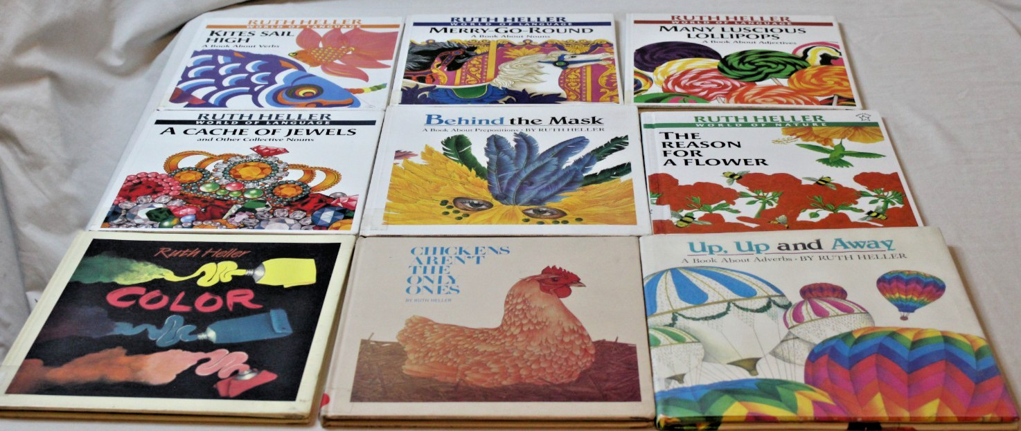 Lot 9 Vintage Library Bound Hardcover Books By Ruth Heller