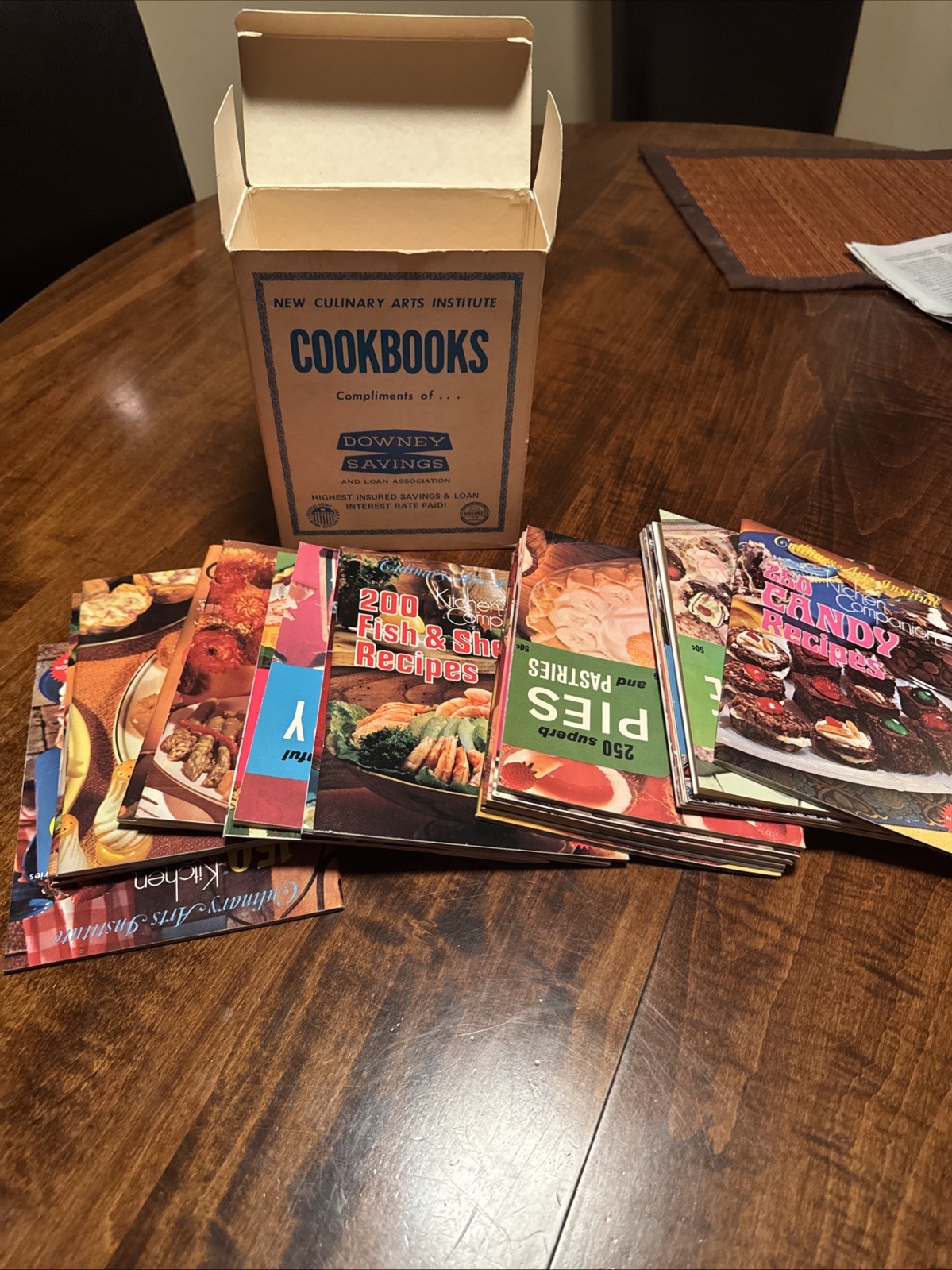 New Culinary Arts Institute Cookbooks 20 in box. Downey Savings Promo CLEAN