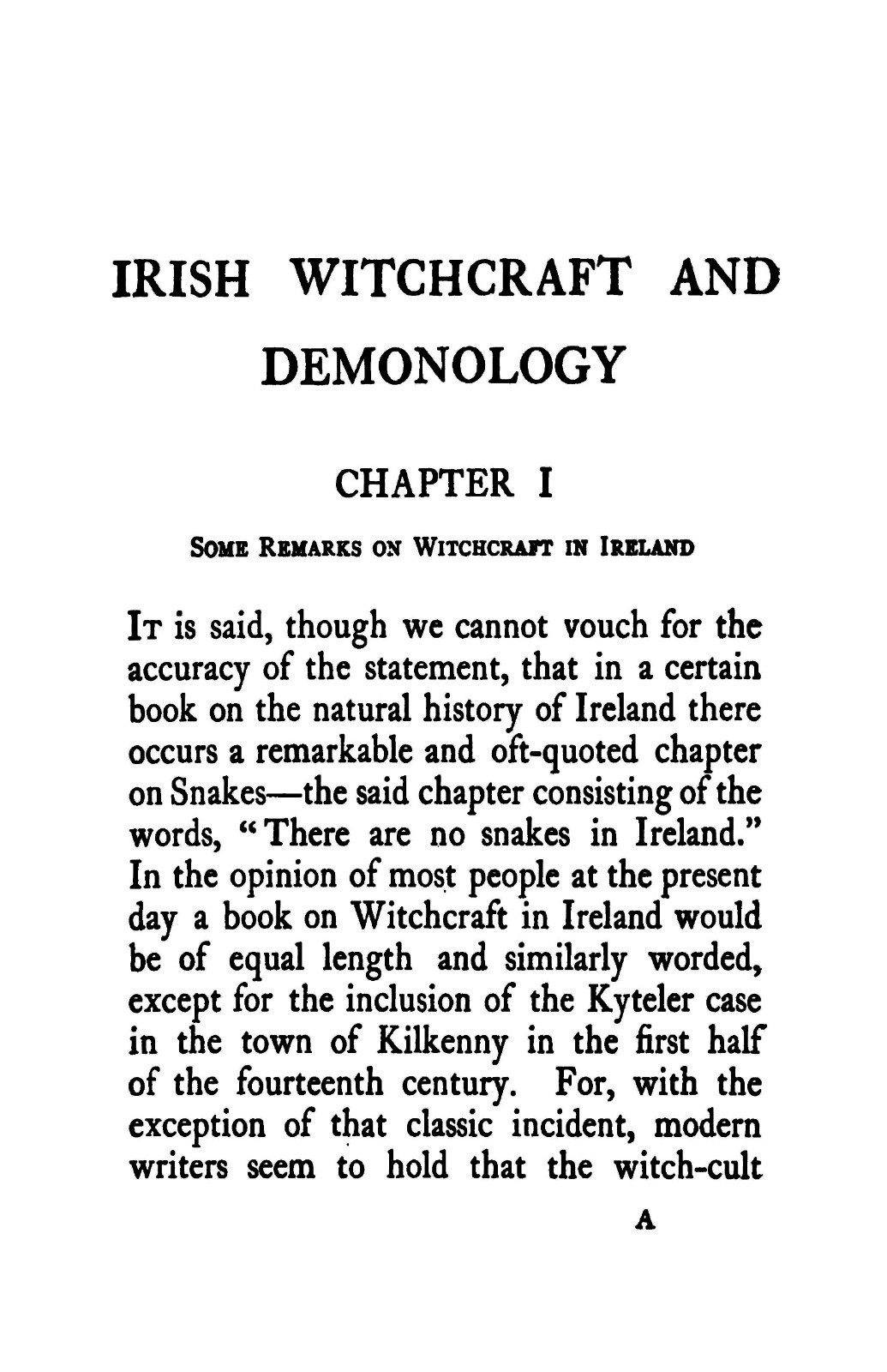 1913 Irish Witchcraft And Demonology 260 Pages