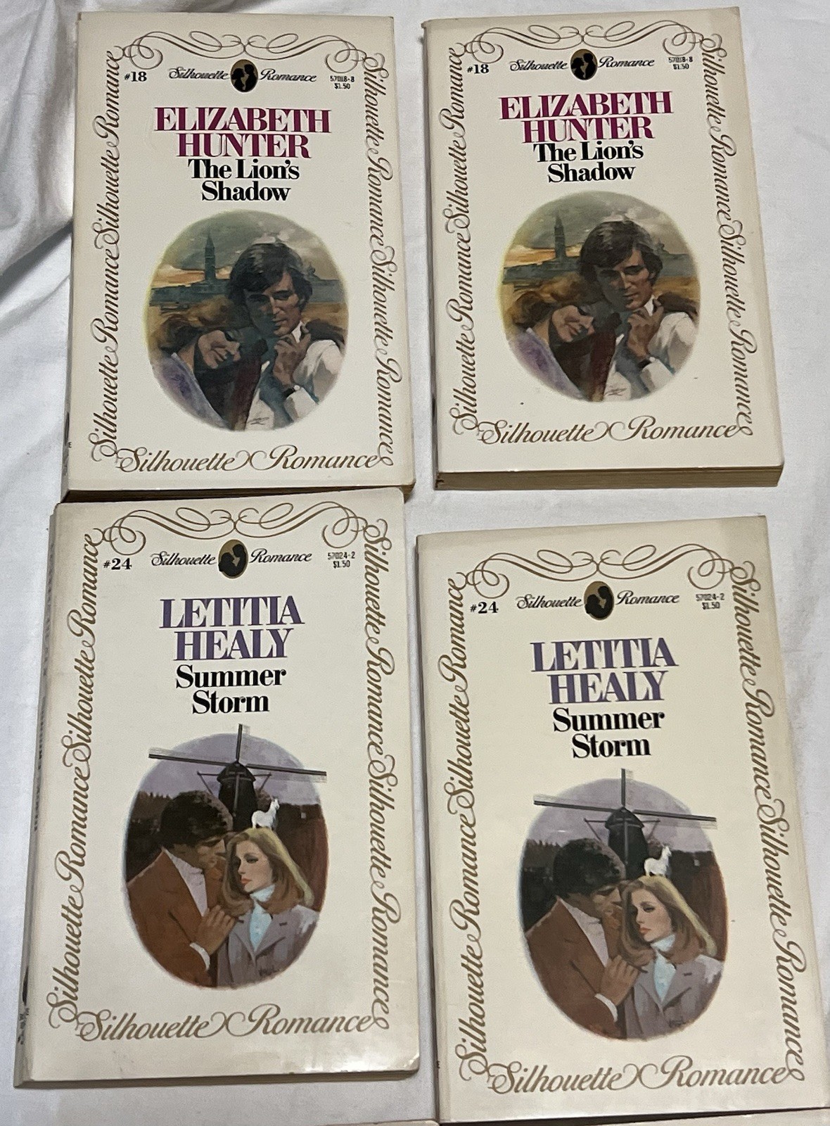 Lot Of 15 Silhouette Vintage Romance Books Desire 1980s