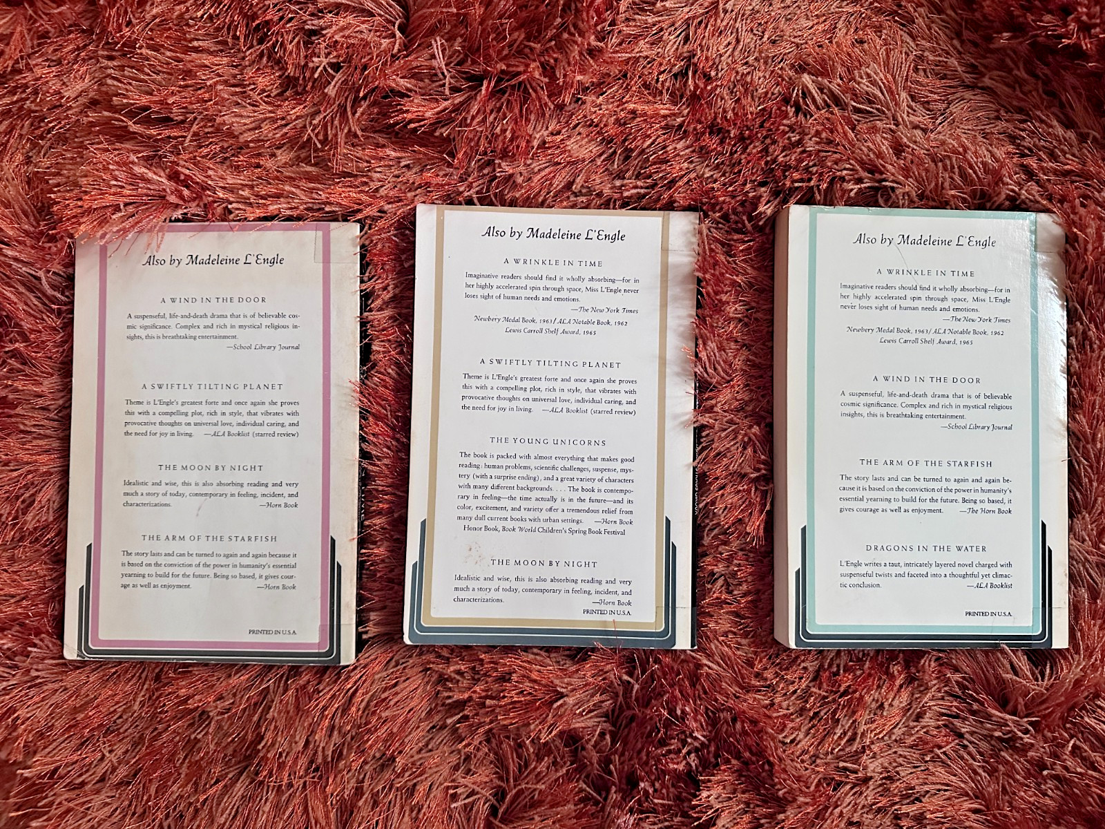Vintage Madeleine L’Engle Lot of 3 Wrinkle in Time PB VG