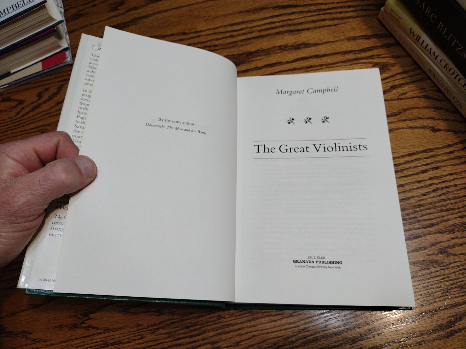 The Great Violinists Margaret Campbell 1980 Granada Publishing 366 pages HB w/DJ
