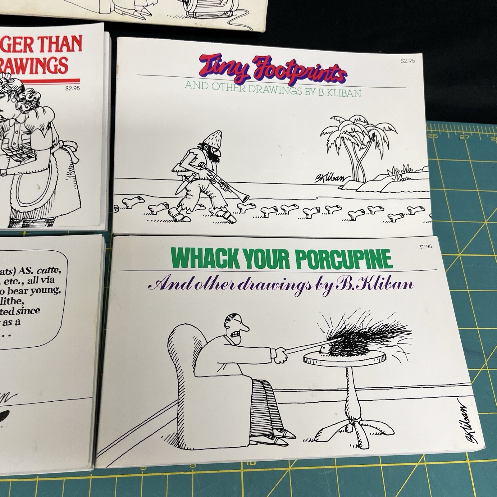 KLIBAN IN A BIGGER BOX 4 Book Set Softcover First Print 1970’s Humor Cartooning