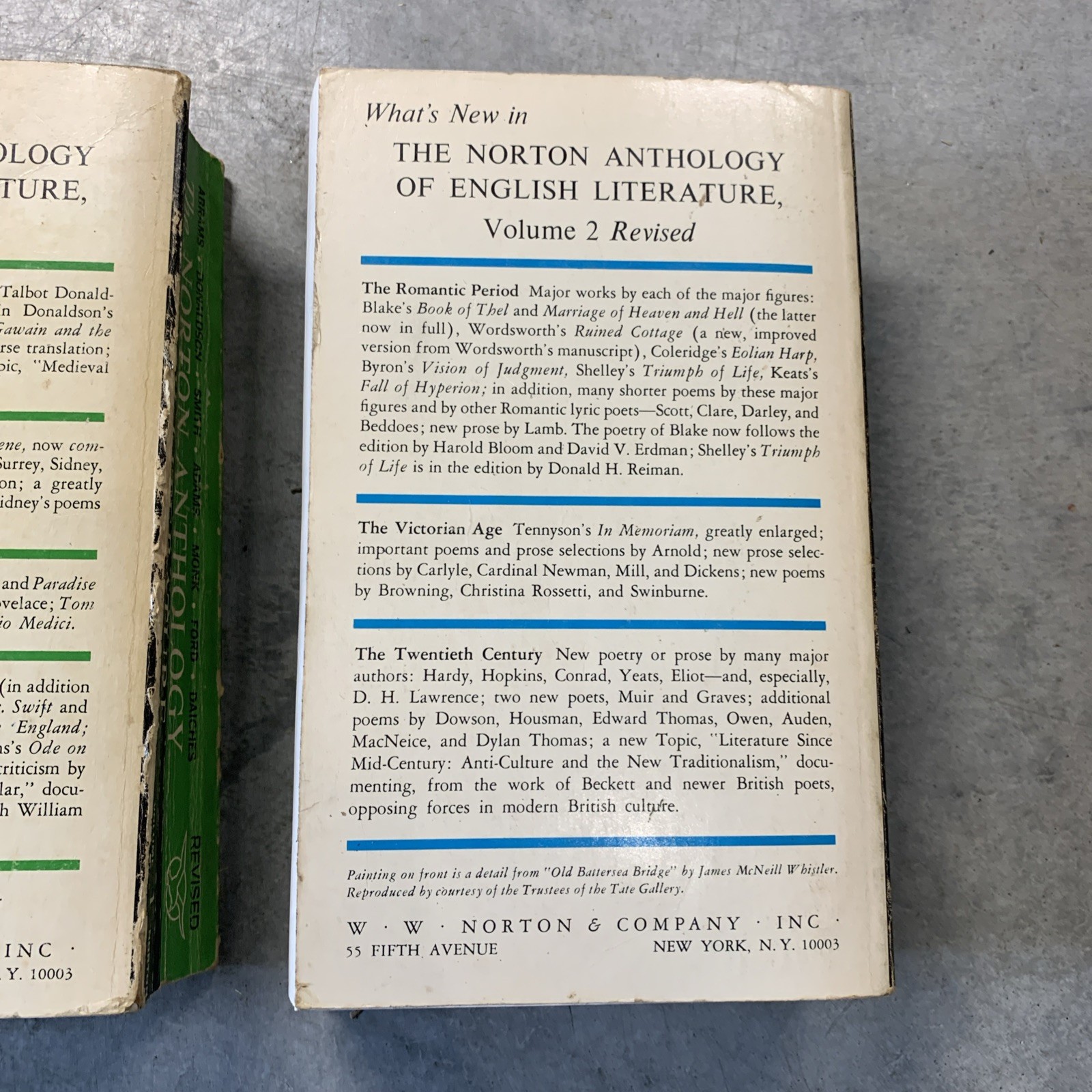 Vintage 1968 Norton Anthology of English Literature Vol 1 & 2 Paperback Set