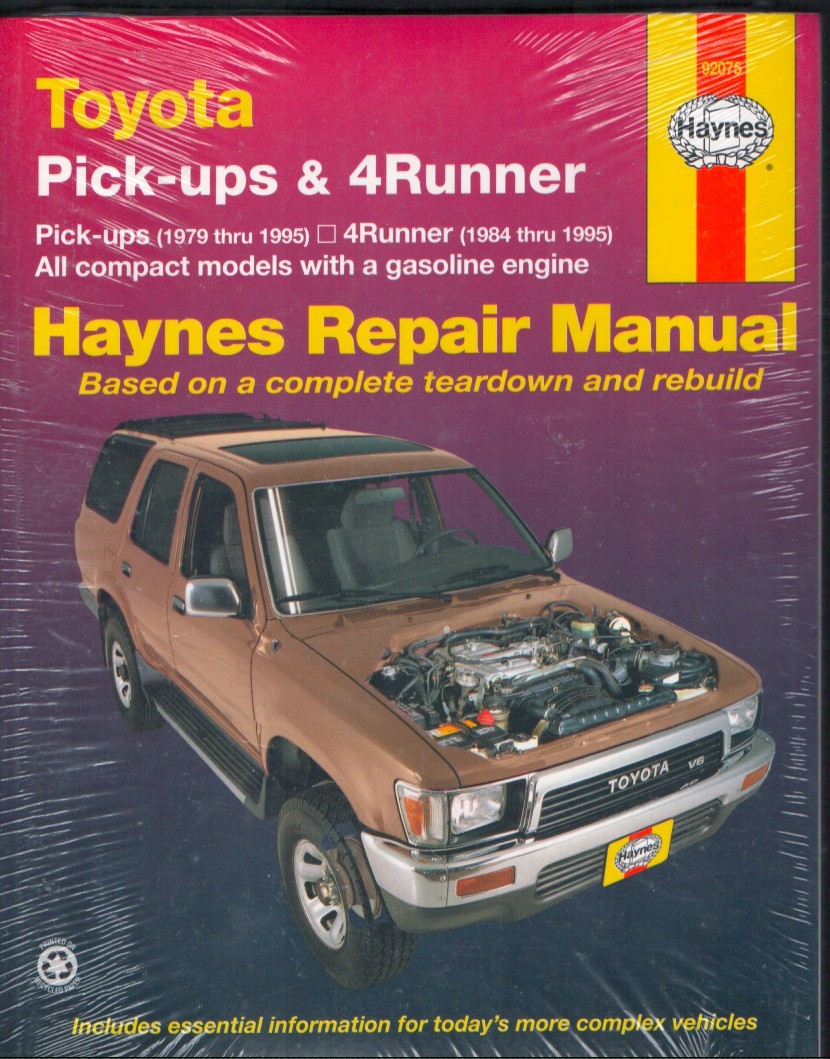 Haynes Toyota Pick-ups 4Runner 1979-1995 Repair Manual MN3067