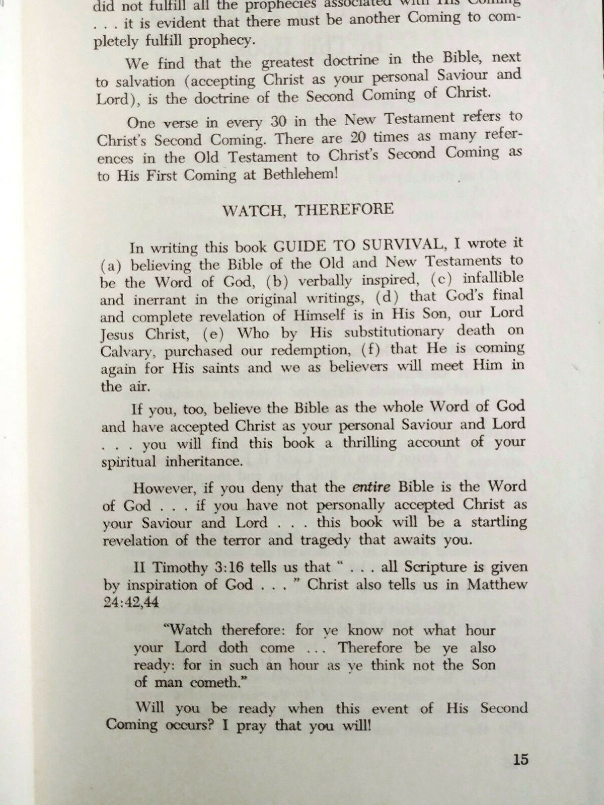 How the World Will End GUIDE to SURVIVAL Salem Kirban 1969 Fundamentals of Faith