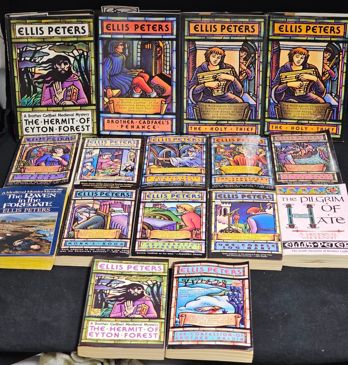 16 Brother Cadfael Chronicles by Ellis Peters Medieval Murder Mysteries HC & PB