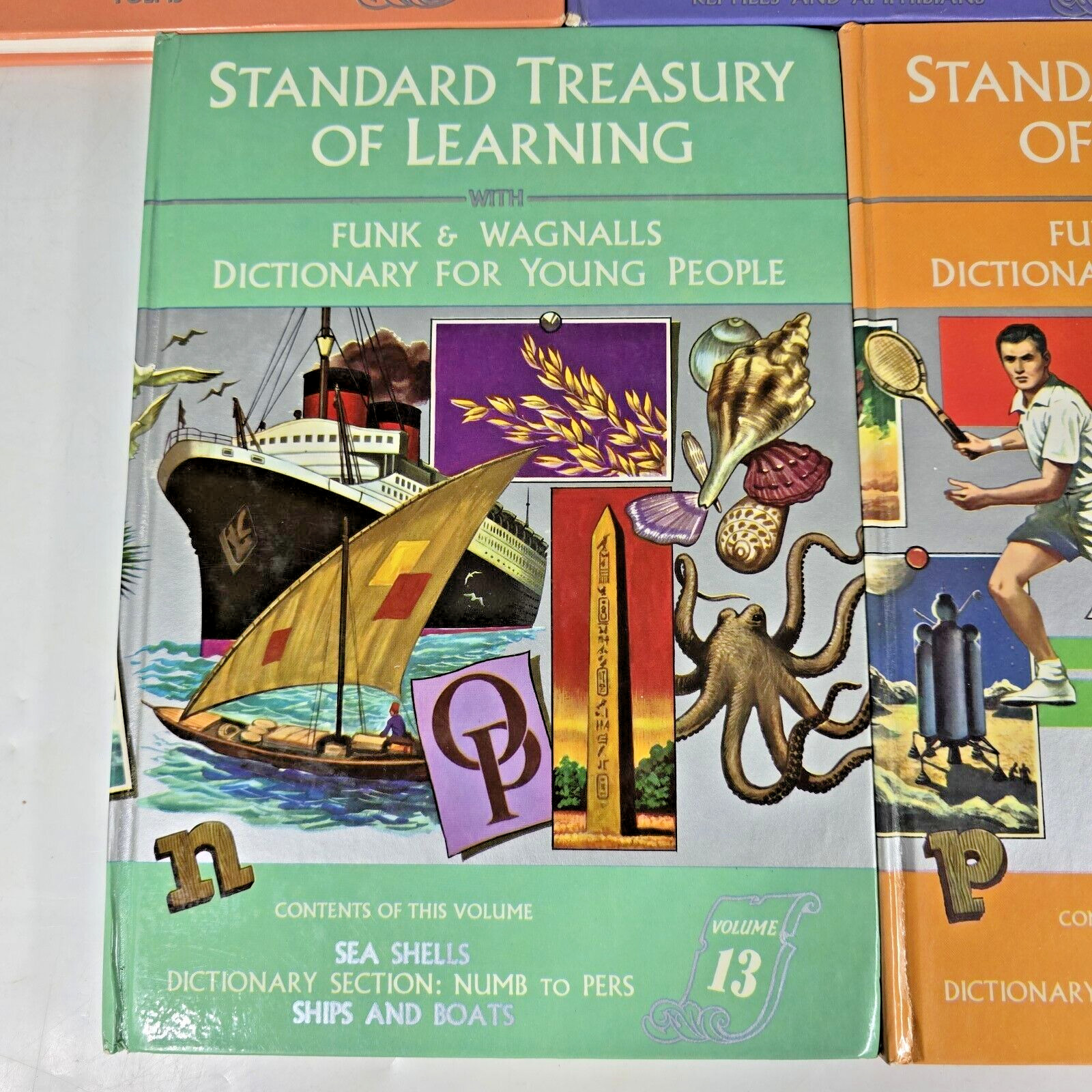 Funk And Wagnalls Standard Treasury of Learning Dictionary Travel More 5 Books