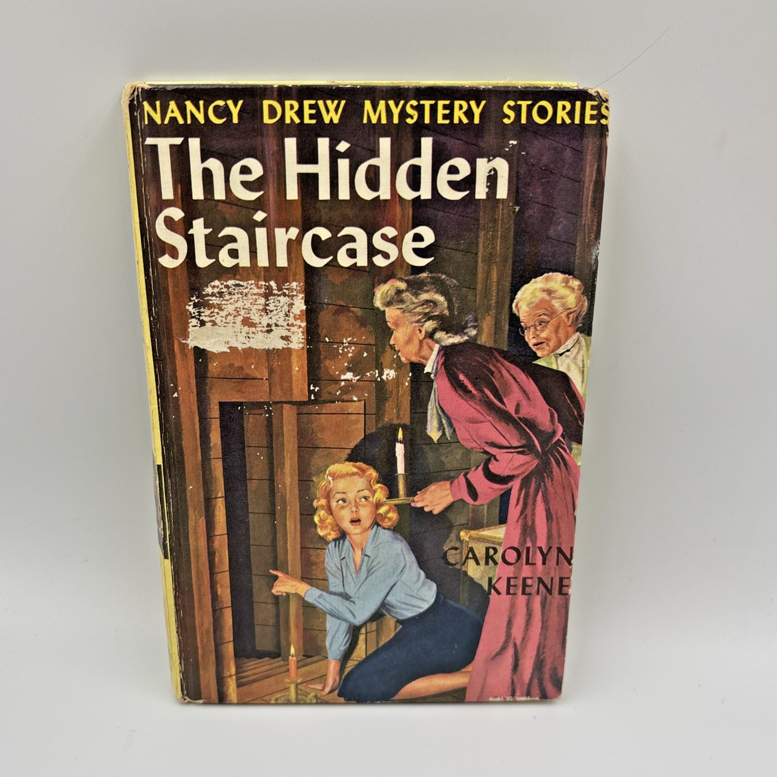 9 Vintage 1930s -50s Nancy Drew Books Covers Blue Yellow Carolyn Keene