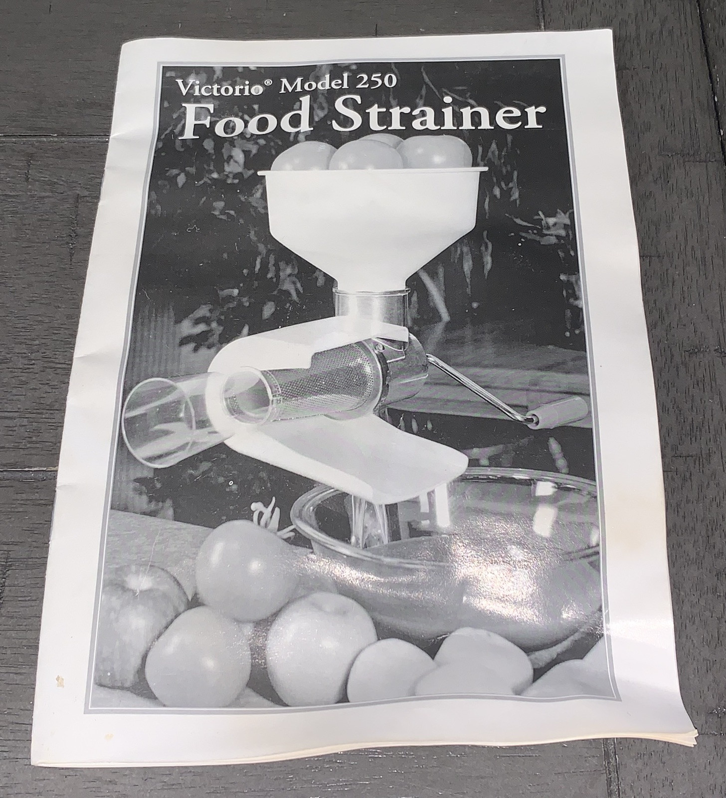B9 VICTORIO VKP250 MANUAL RECIPE BOOK DELUXE FOOD STRAINER REPLACEMENT 12 PAGES