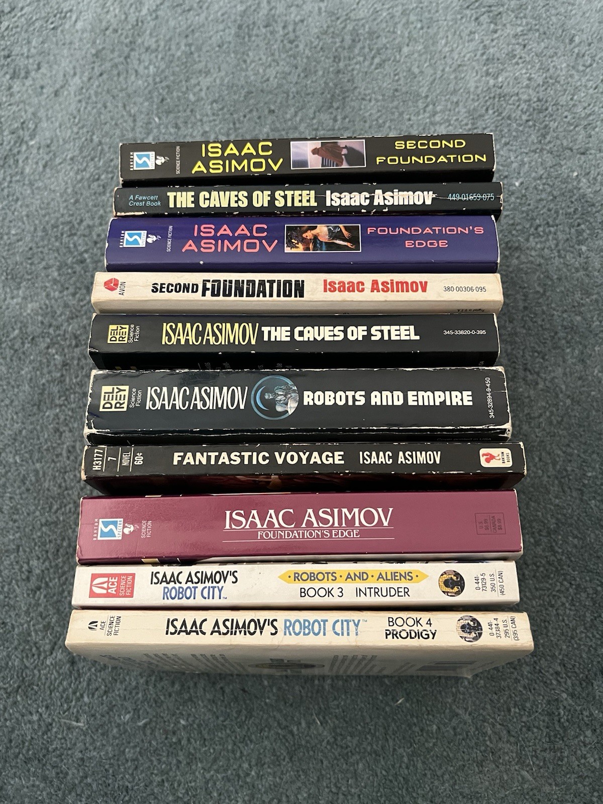 Isaac Asimov Vintage Lot Of 10 Paperback Books