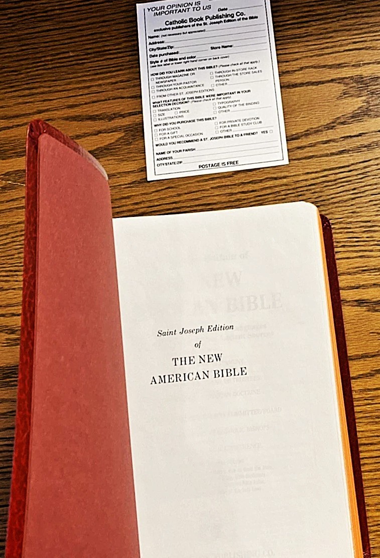 Saint Joseph Edition of the New American Bible NEW in Box Large Type Illustrated