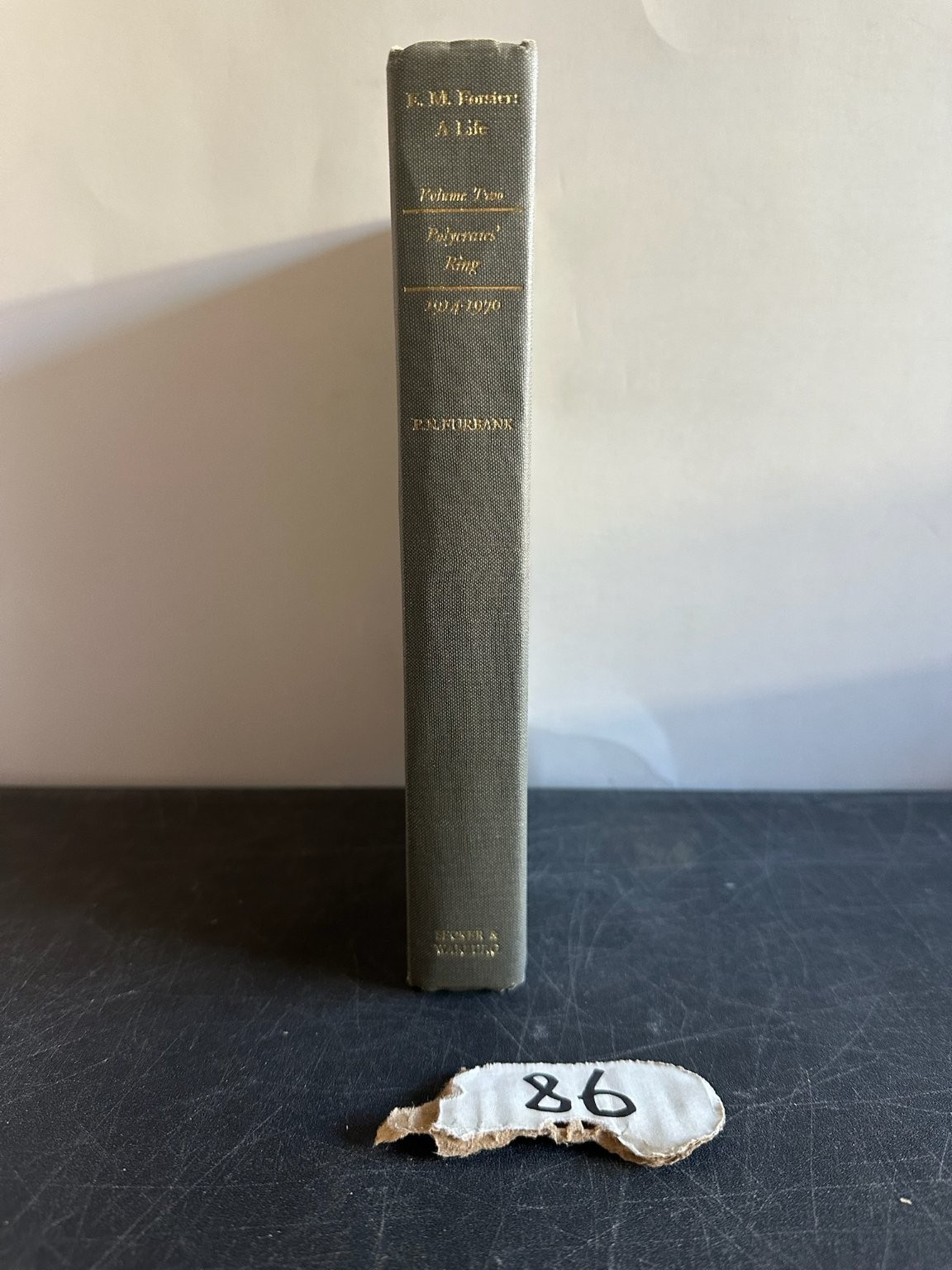 E. M. Forster A Life Vol Two Furbank 1978 First Edition Biography Secker &