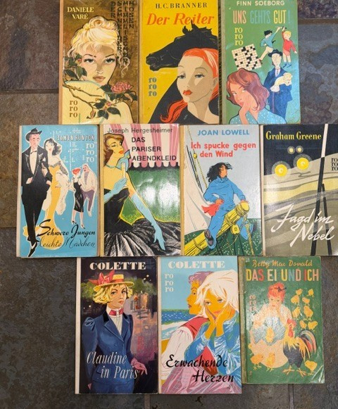 10 German Language PB Rowohlt RORORO GERMAN PB 1950’s Very Good Condition