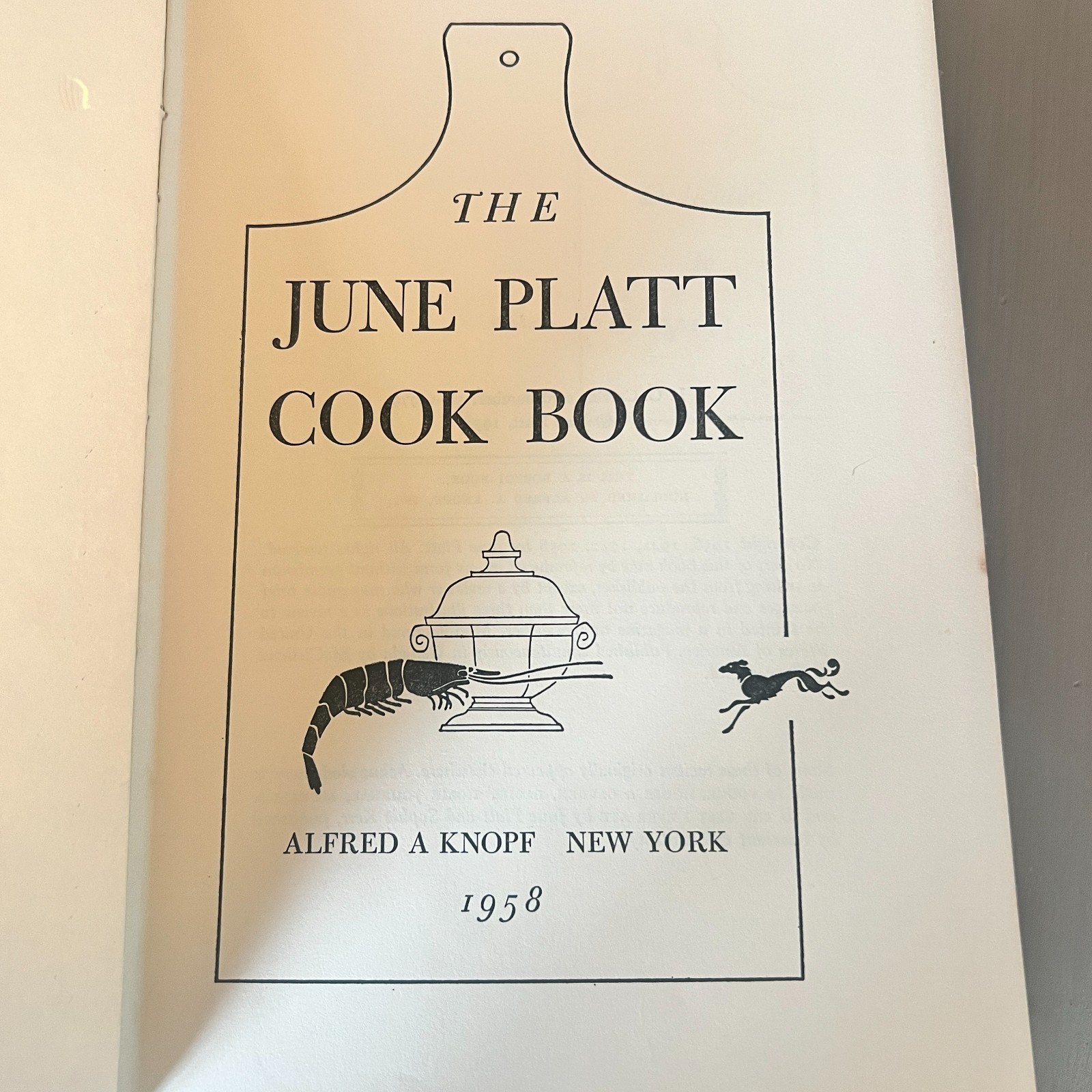 The June Platt Cook Book 1958 Alfred A Knopf Vintage Cookbook Mid Century Recipe