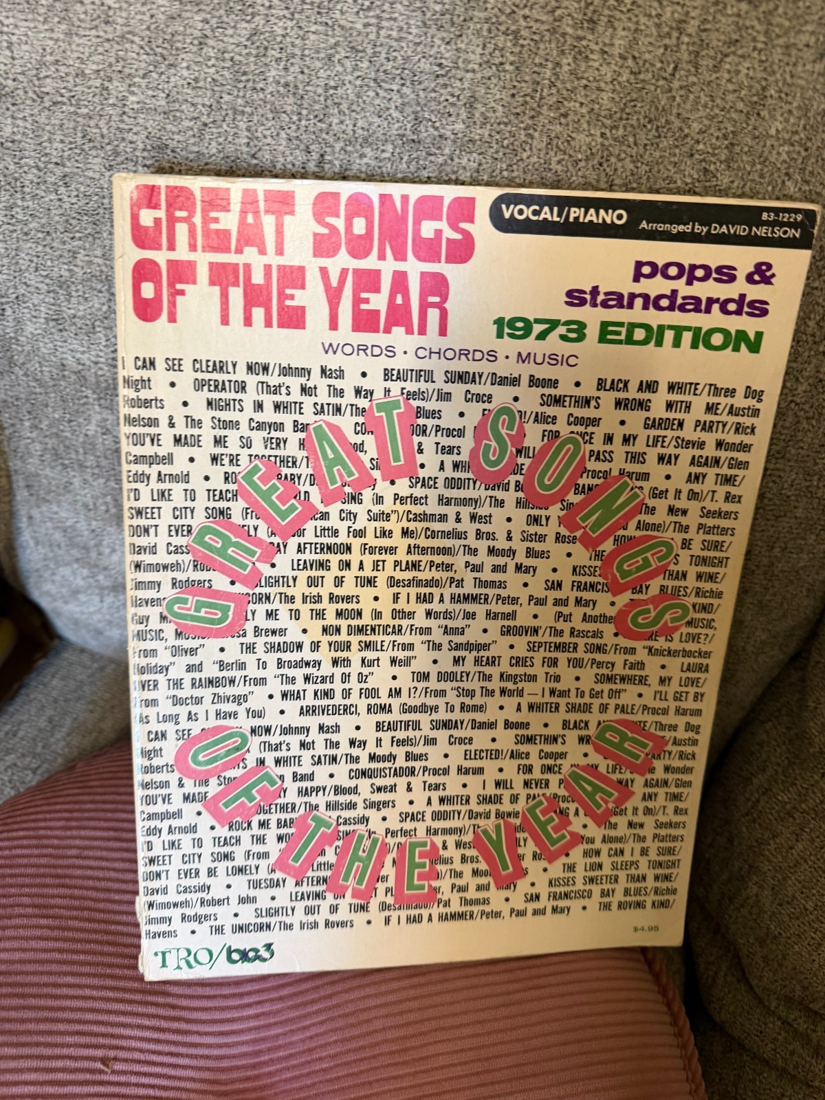 Great Songs of Year 1973 Pops & Standards Vocal Piano Chords 50 Songs Vintage PB