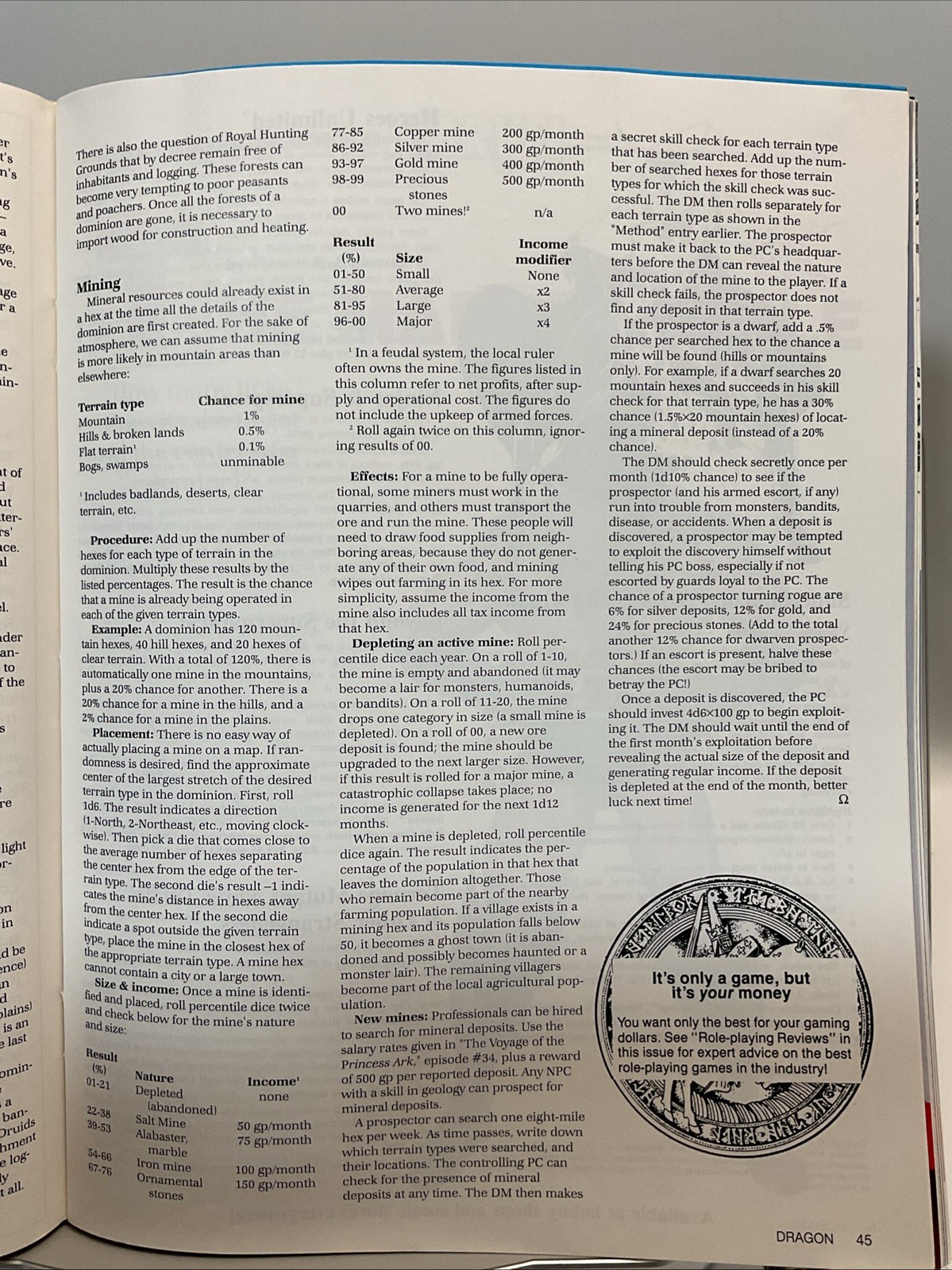 TSR Dragon Magazine #190 „Monsters of the Deep, In Poseidon’s Lair“