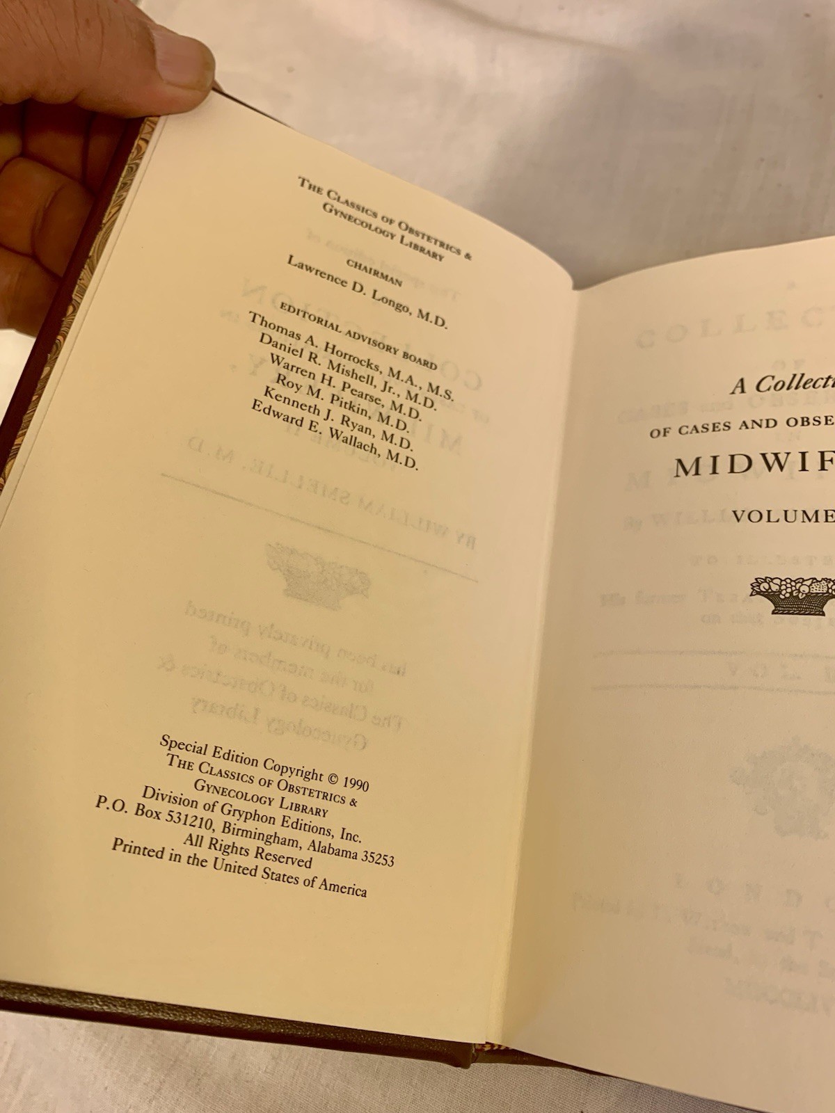 Smellie TREATISE ON THEORY & PRACTICE MIDWIFERY CASES VOLS 2 & 3 Near Mint 1990