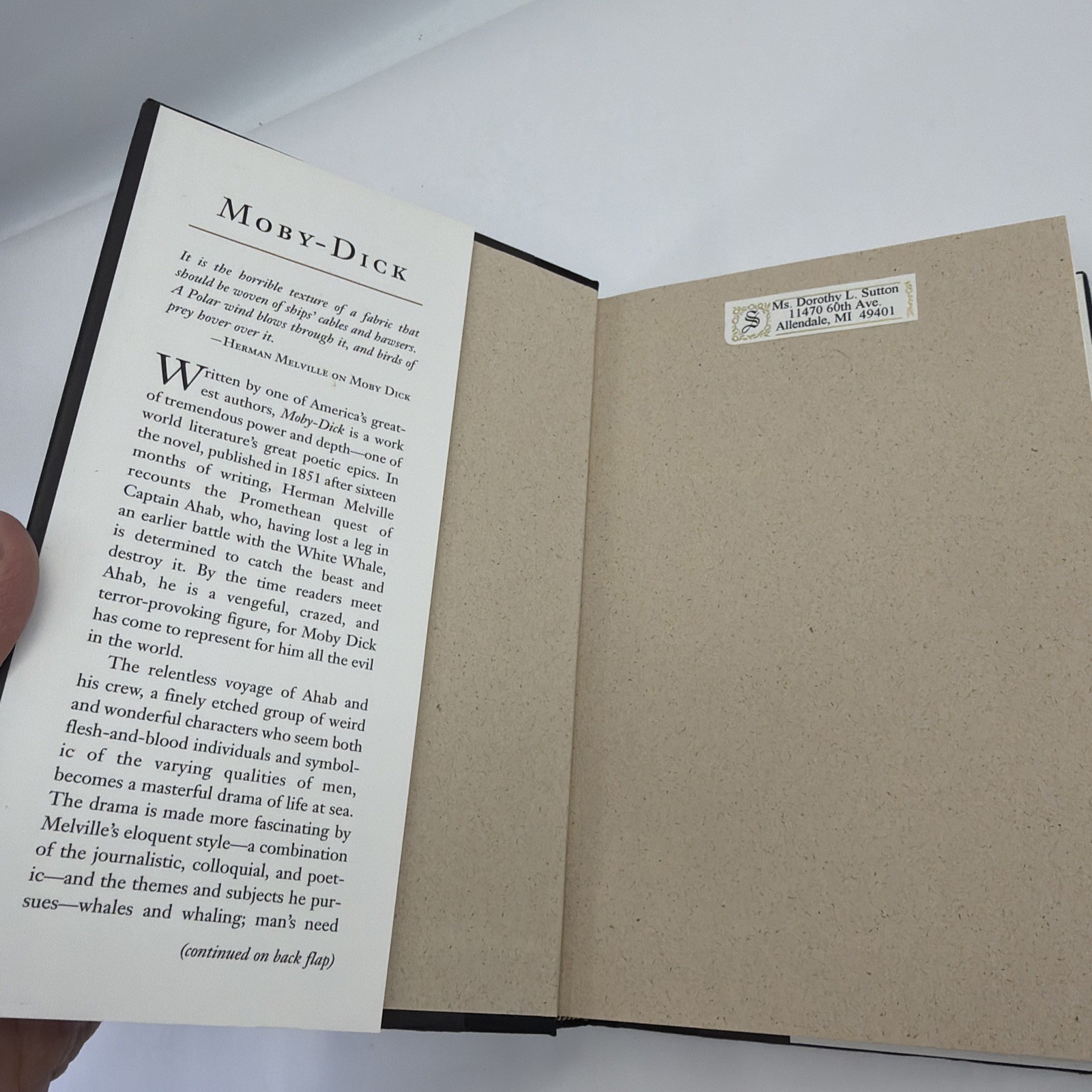 Moby-Dick by Herman Melville Barnes & Noble Classics Black Hardcover Book 1993