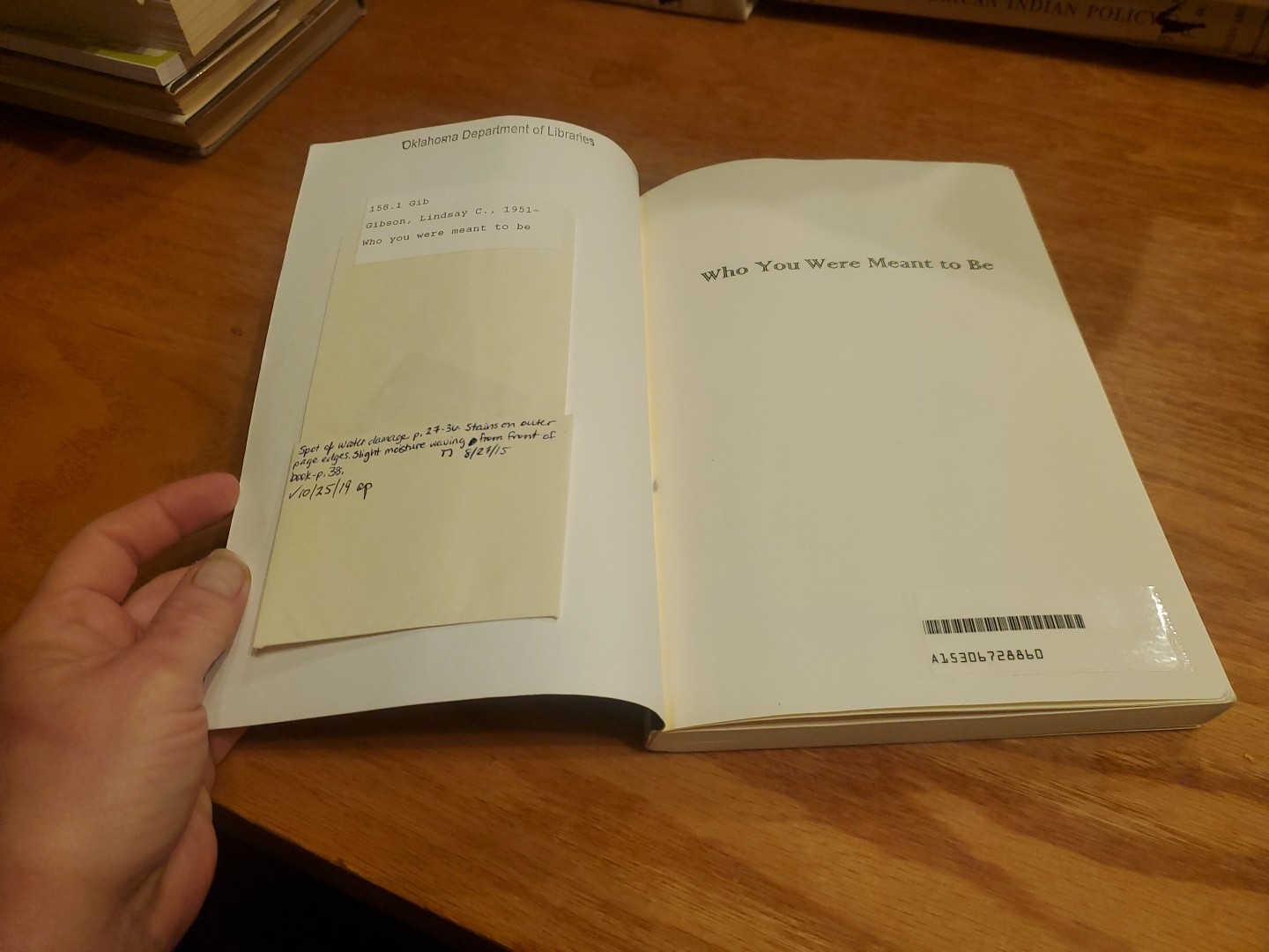 Who You Were Meant to Be: A Guide to Finding… by Linday Gibson 2000 PB