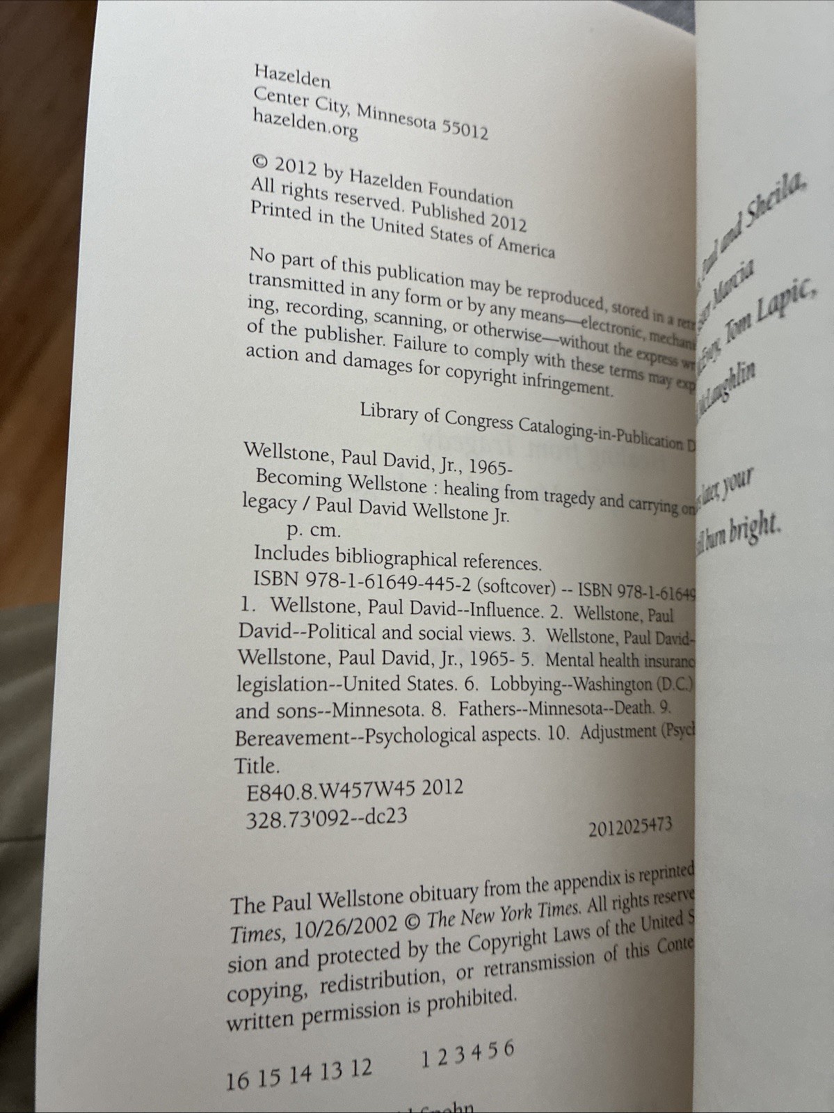 Becoming Wellstone: Healing from Tragedy and Carrying on My Father s Legacy
