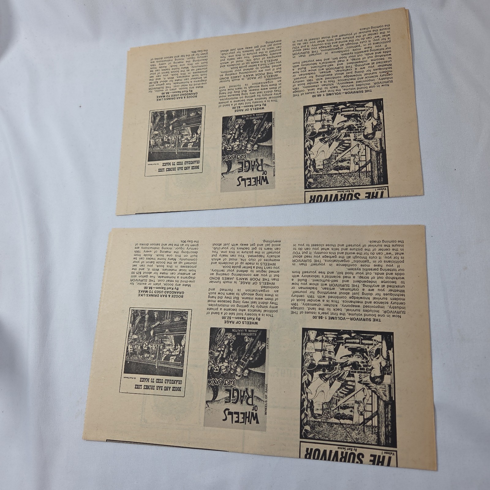 Vintage Kurt Saxon The Survivor Publication Volume 1 & Catalog Issue Large 1976