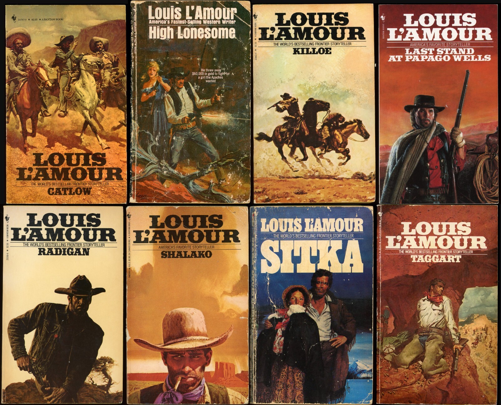 Western Action Adventure Lot of 8 Paperback by Louis Lamour
