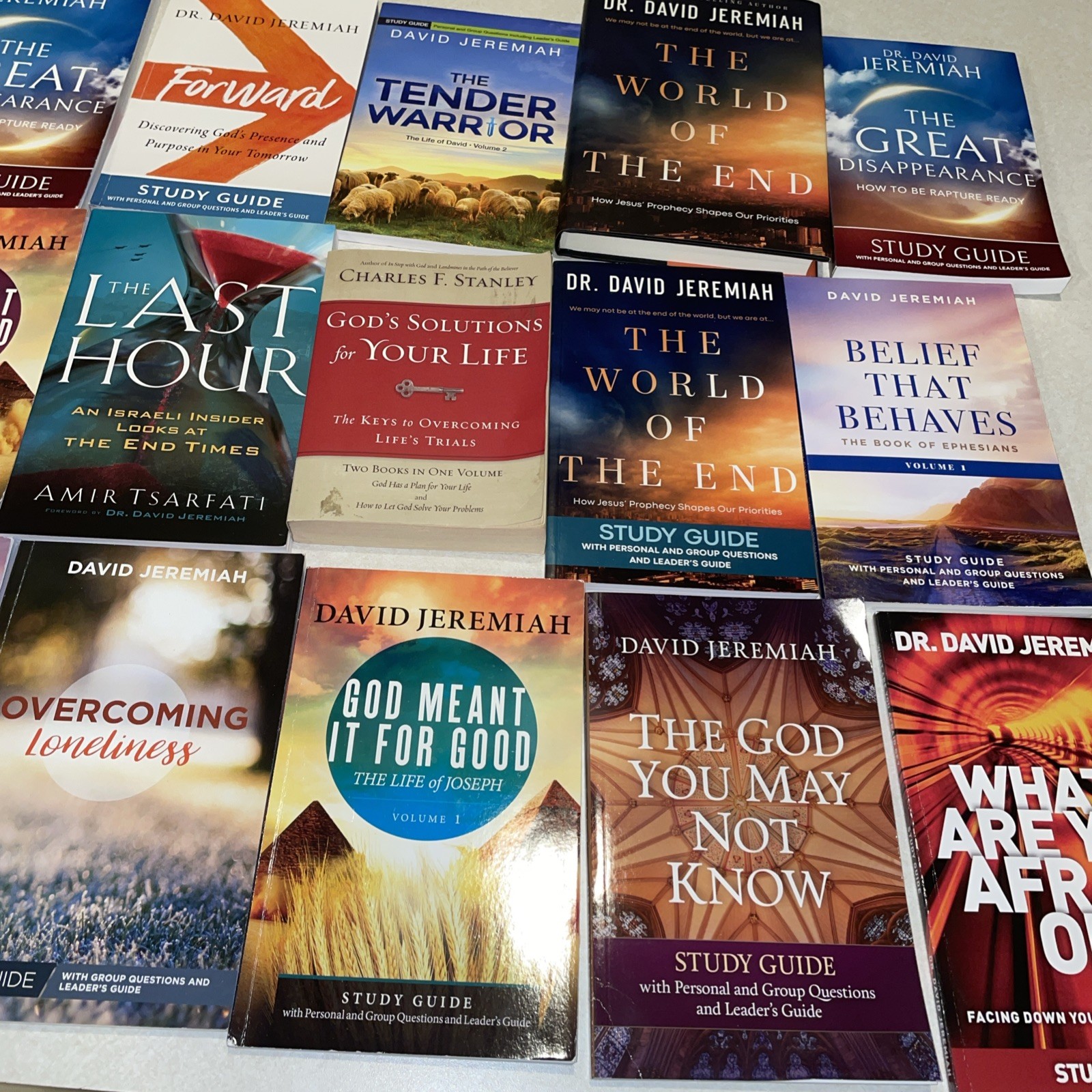 Dr. David Jeremiah Paperback Study Guide Book Lot Of 15 Christian Study Books
