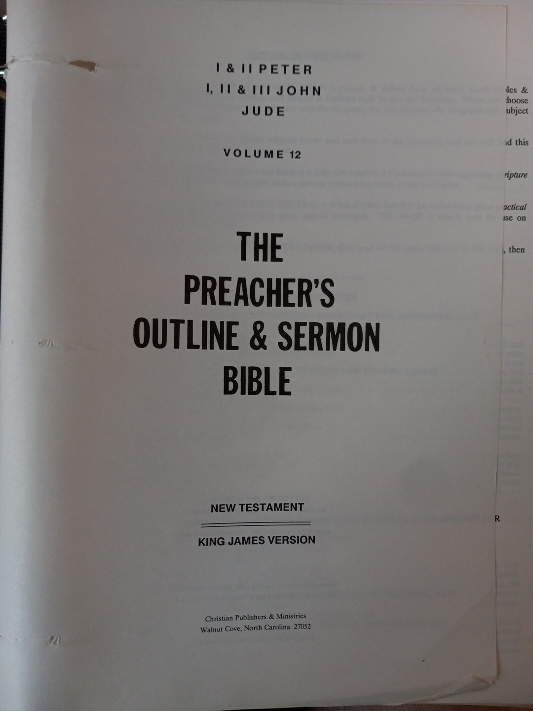 The Preacher’s Outline & Sermon Bible KJV 3-Ring Binder Pick One