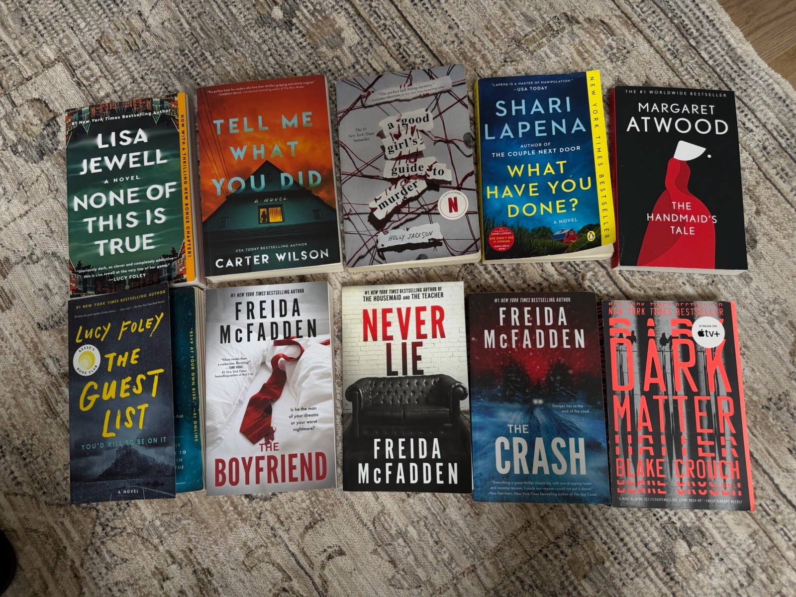 Mix Lot Of 10 Suspense Crime Mystery Thriller Fiction Paperback Books