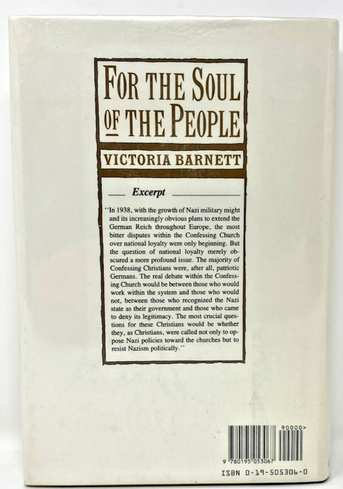 For the Soul of the People : Protestant Protest Against Hitler HC