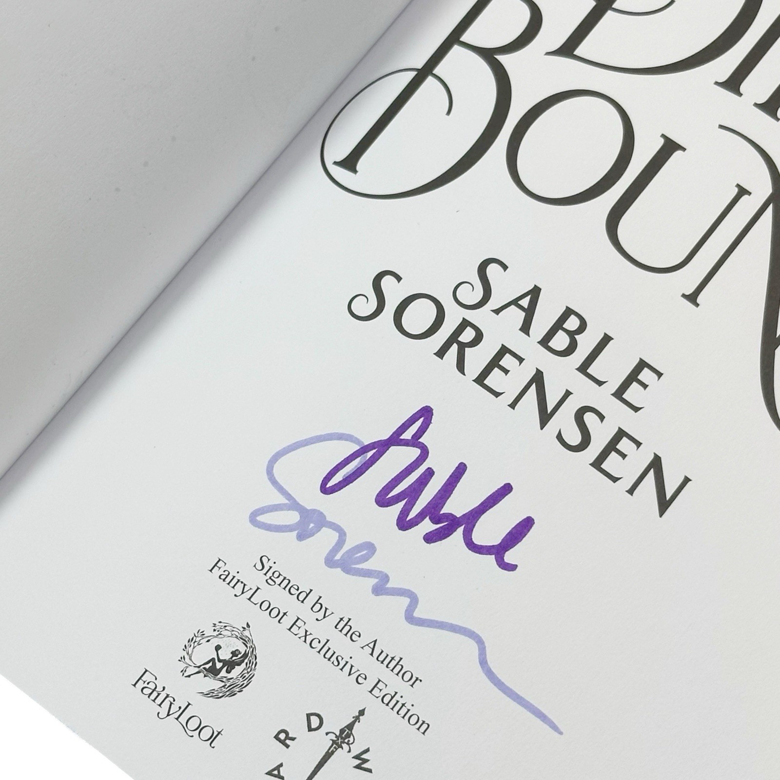 Dire Bound Fairyloot SIGNED Exclusive Edition Sable Sorensen (NEW)