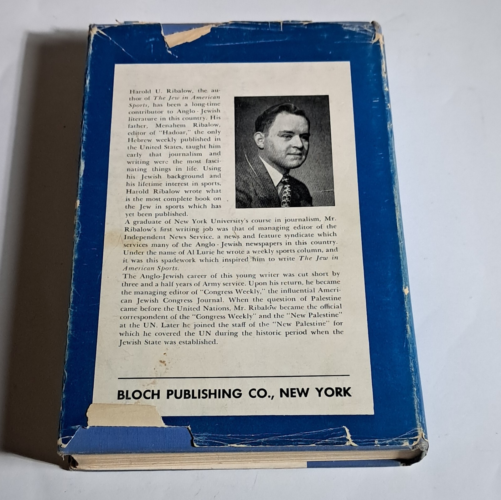 The Jew in American Sports Harold U. Ribalow 1948 HC 1st/DJ Bloch Pub.