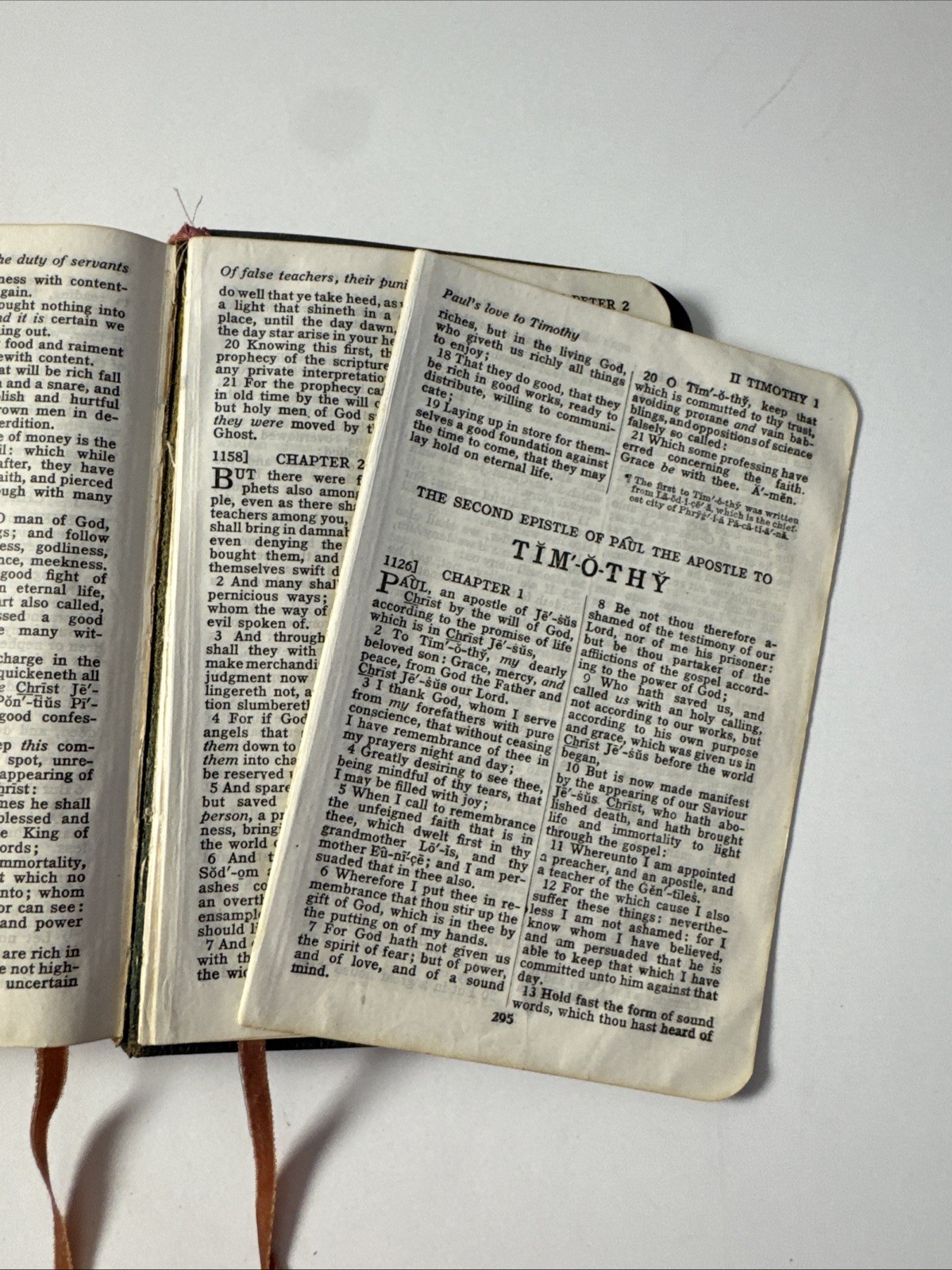 Vintage Oxford University Press Blue Gray Leather KJV Bible