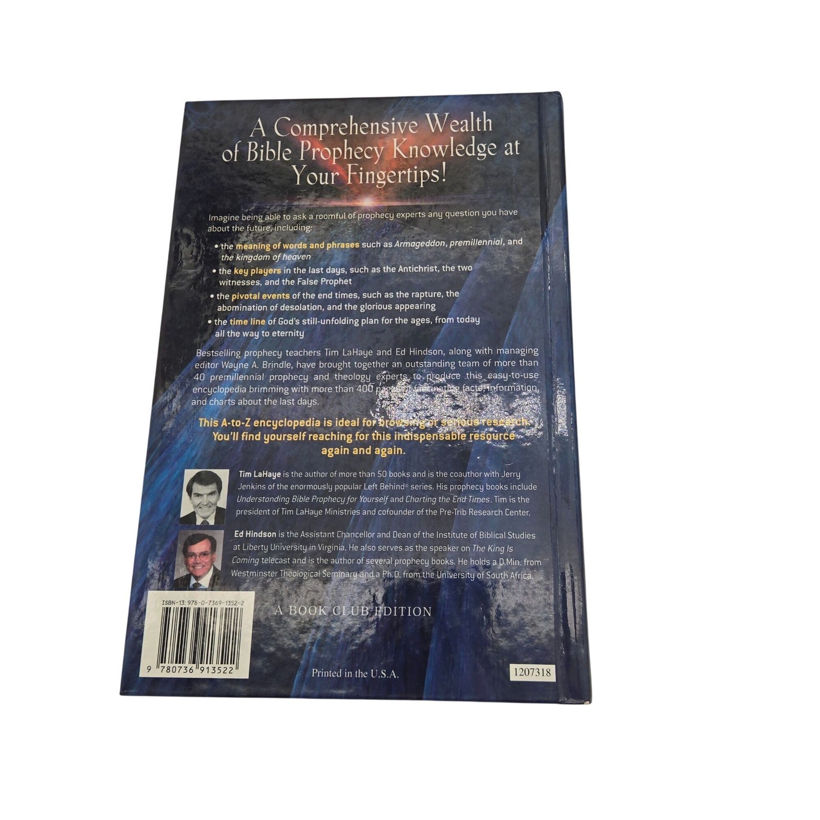 The Popular Encyclopedia Of Bible Prophecy By Tim Lahaye & Ed Hindson Hardcover
