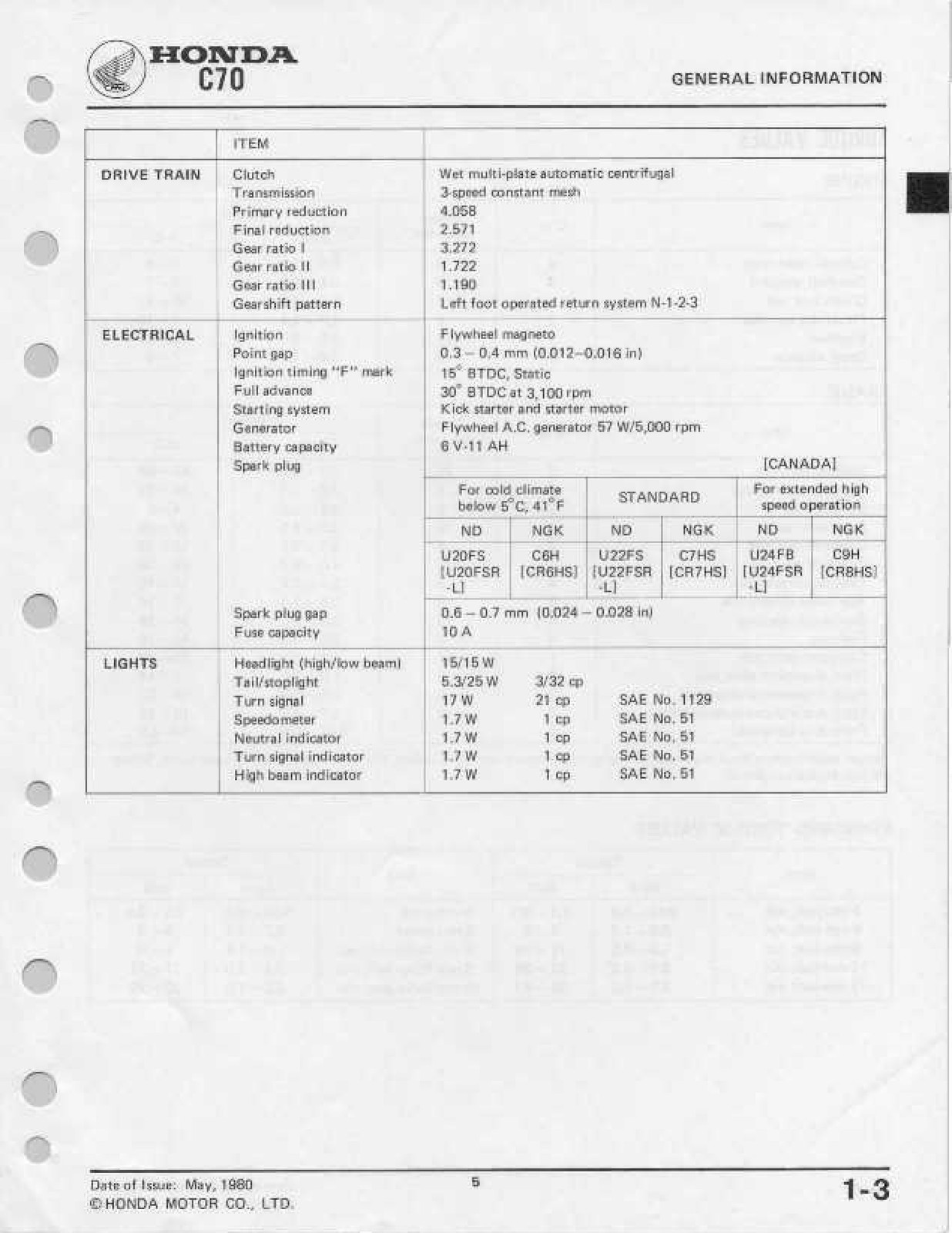 HONDA C70 Shop Manual 1980 Through 1982 1981, ROBUST BINDING – TOUGH COVERED