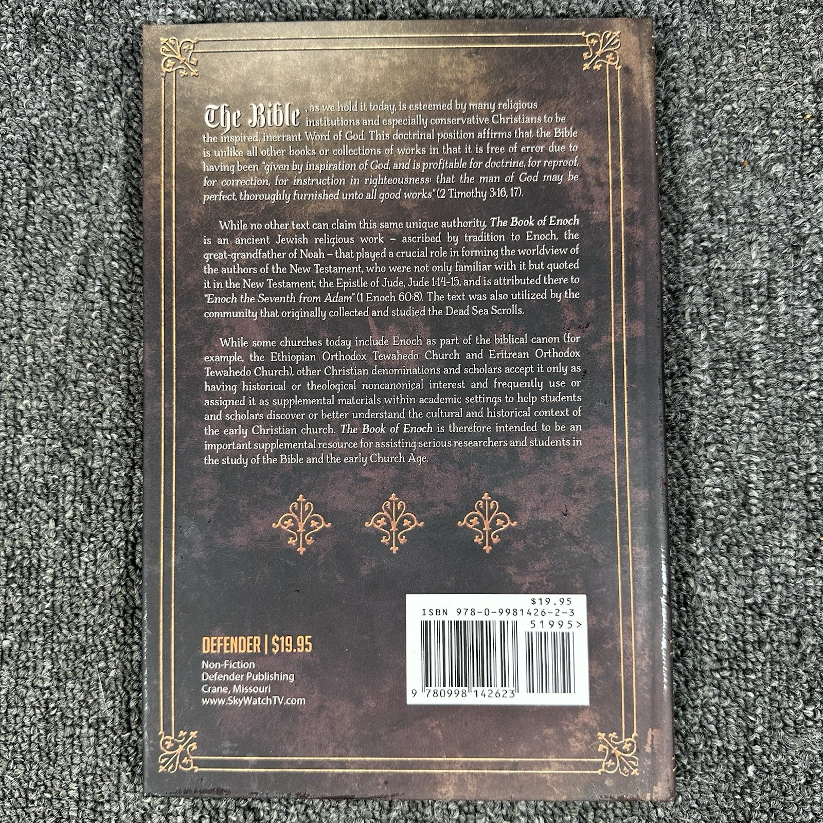 The Book of Enoch 2016 Defender Apocryphal Bible translator R H Charles 1917