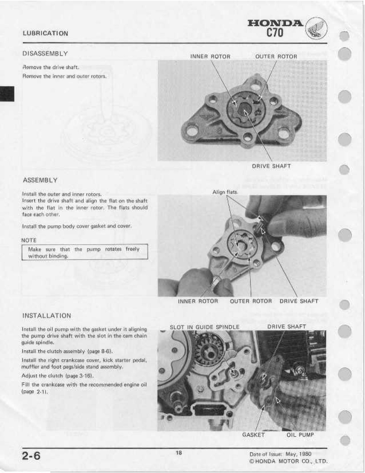 HONDA C70 Shop Manual 1980 Through 1982 1981, ROBUST BINDING – TOUGH COVERED