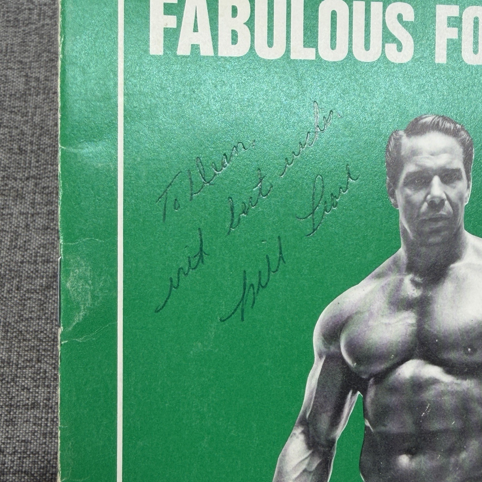 Rare Signed Bill Pearl Fabulous Forearms Autographed Bodybuilding Booklet Book