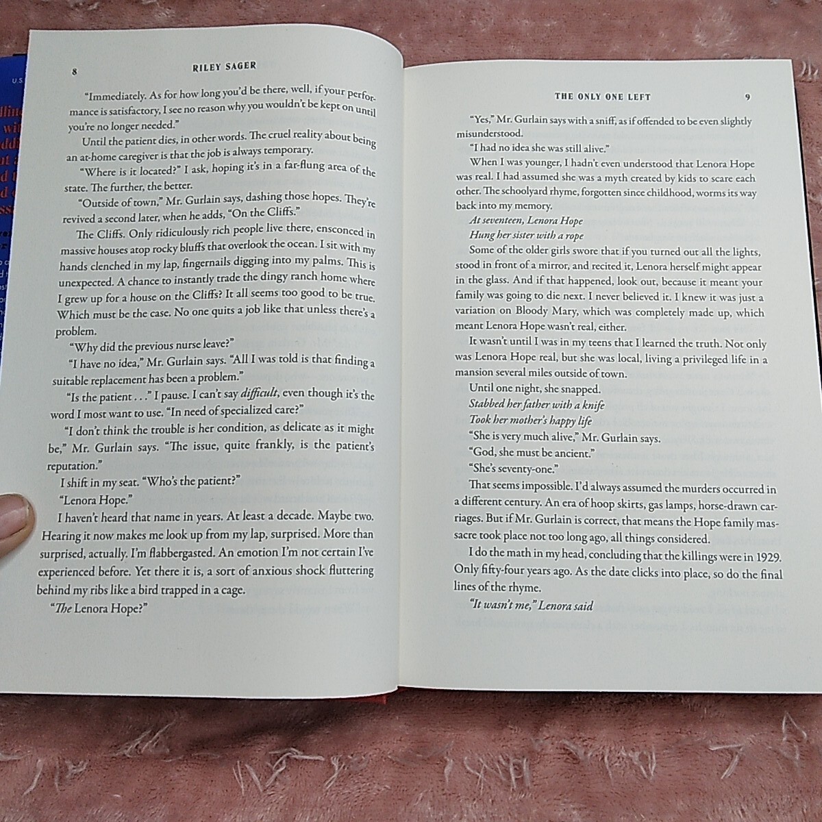 The Only One Left Riley Sager Thriller Book Club Summer 2023 Hardcover W/ Dustco